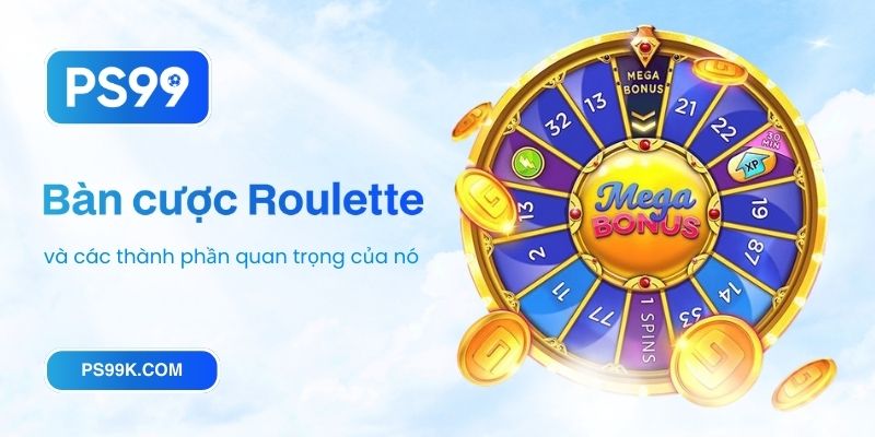 Bàn cược Roulette và các thành phần quan trọng của nó